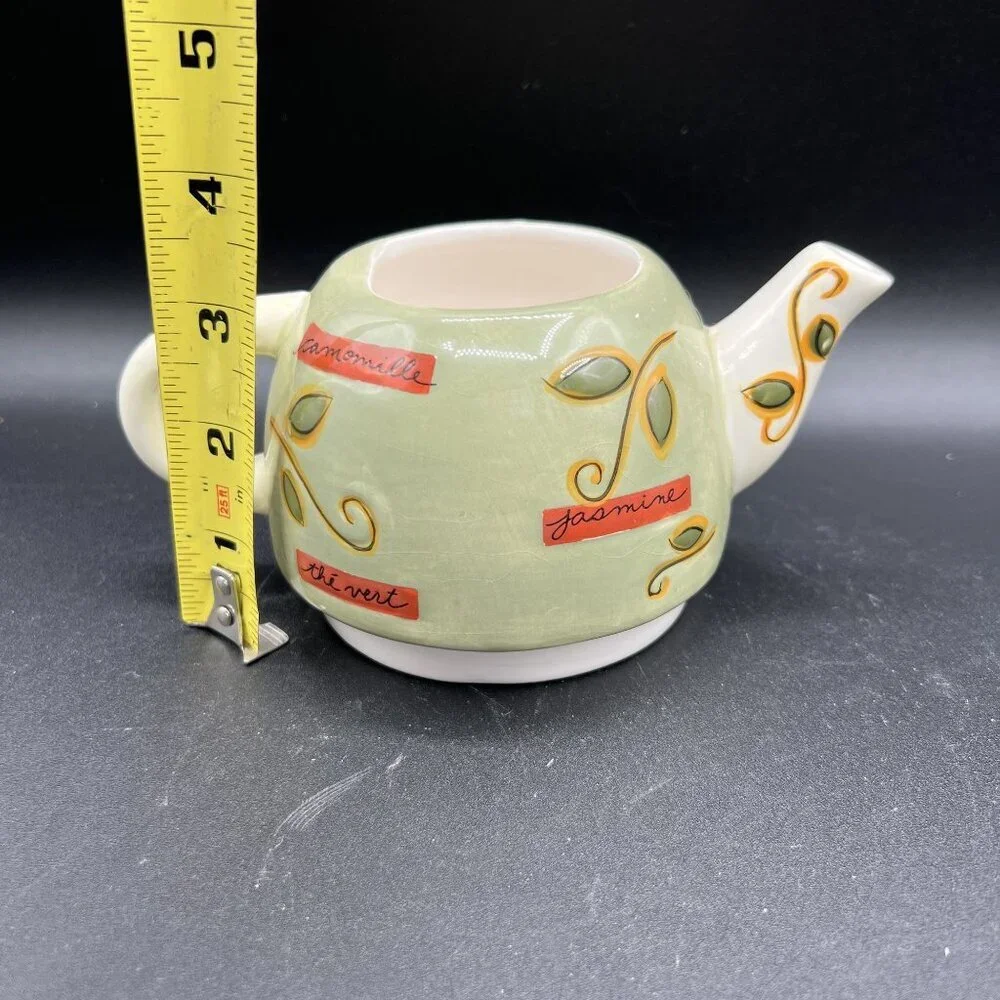 Collectible Tea For One Set Teapot Teacup Stackable Joie de Vivre pattern by MSC